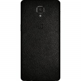 Cumpara ieftin Set Folii Skin Acoperire 360 Compatibile cu OnePlus 3T (Set 2) - ApcGsm Wraps Leather Black, Negru, Silicon, Oem