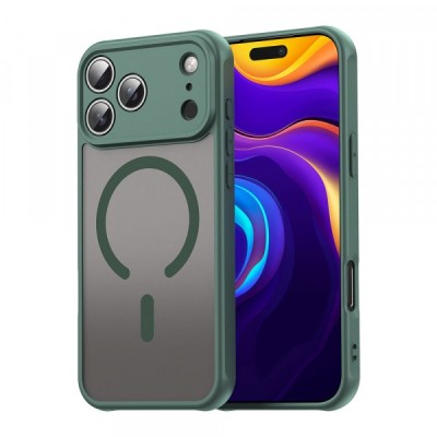 Husa MagSafe pentru Apple iPhone 17 Pro Max, Techsuit, HaloFrost II, Verde foto