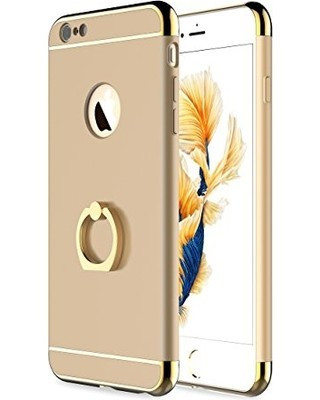 Husa Apple iPhone SE2, Elegance Luxury 3in1 Ring Auriu foto