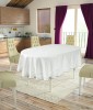 Față de masă impermeabila, rotunda, Valentini Bianco, Model Jackline Olive 160 cm, culoare Crem