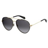 Ochelari de soare polarizati Polaroid PLD 6055/S Black, rame metalice aviator, lentile 59mm, protectie UV, femei