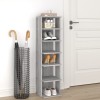 Gossi pantofar, gri sonoma, 27,5x27x102 cm, lemn prelucrat