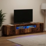 Cumpara ieftin Cabinet TV cu LED HOORN 3 buc. Lemn vechi Lemn prelucrat