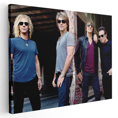 Tablou afis Bon Jovi trupa rock 2302 Tablou canvas pe panza CU RAMA 80x120 cm foto