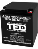 Acumulator AGM VRLA 12V 28A dimensiuni speciale 165mm x 125mm x h 175mm M6 TED Battery Expert Holland TED003430 (1) SafetyGuard Surveillance