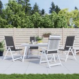 VidaXL Perne scaun cu spătar &icirc;nalt, 4 buc. antracit 120x50x3 cm textil