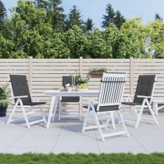 vidaXL Perne scaun cu spătar &icirc;nalt, 4 buc. antracit 120x50x3 cm textil 43178