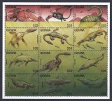 Guyana - Fauna Preistorica - DINOZAURI - Bloc - MNH, Nestampilat