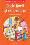 Bucle Aurii si cei trei ursi. Poveste cu pictograme. Citesc cu ajutor (Nivelul 1), Litera