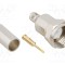 Conector F mufă tată drept 75&Omega; crimpat PTFE aurit AMPHENOL RF