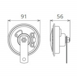 Set Claxoane Electromagnetice, Tip Disc, 24V 3A+3A Ton Inalt &amp; Jos 138607 50FO24.100.02K