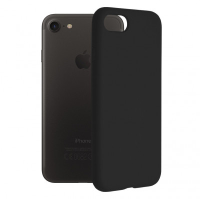 Husa pentru iPhone 7 / 8 / SE 2, SE 2020 / SE 3, SE 2022, Techsuit Soft Edge Silicone, Black foto