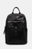Answear Lab ghiozdan de piele culoarea negru, mare, neted