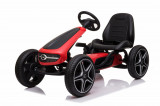 Cumpara ieftin Kinderauto GO Kart cu pedale de la Mercedes, roti cauciuc solid, scaun reglabil, centura de siguranta Rosu