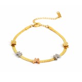 Bratara inox dama aurie cu fluturi