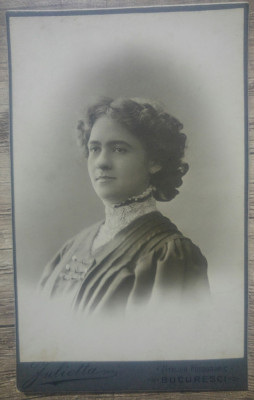 Portret de domnisoara// CDV Julietta Bucuresci foto