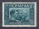 ROMANIA 1932 LP 92 EFIGIA CELOR 3 REGI SERIE MNH, Nestampilat