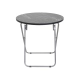 Masa plianta rotunda cu blat mdf, dimensiuni 60x65cm, negru / ZLN 6951