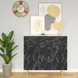 VidaXL Folie de mobilier autoadezivă, negru piatră, 500x90 cm, PVC