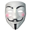 Masca pentru copii IdeallStore&reg;, Anonymous Vendetta, plastic, alba, Alb