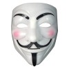 Masca pentru copii IdeallStore&reg;, Anonymous Vendetta, plastic, alba, Alb