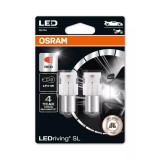 Set 2 Becuri LED Auto OSRAM LEDriving SL P21W, 12V, Rosu, P21W, Lumina Moderna, Consum redus