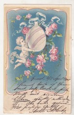 bnk cp Felicitare circulata Bucuresti Braila 1904