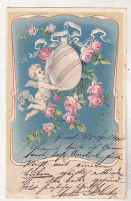 bnk cp Felicitare circulata Bucuresti Braila 1904 foto
