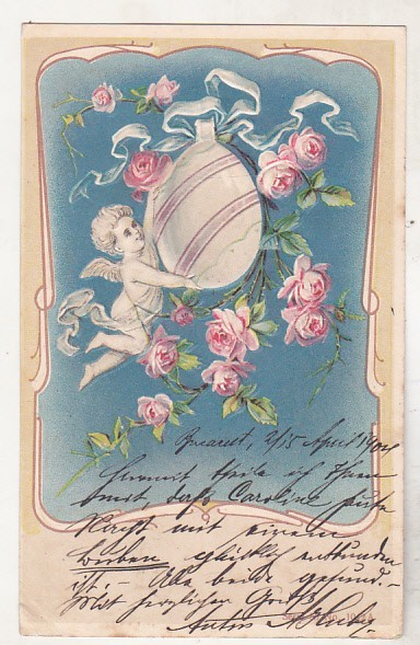 bnk cp Felicitare circulata Bucuresti Braila 1904