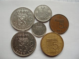 OLANDA - LOT 6 MONEDE DIF. DE LA 25 centi 1950 LA 5 Gulden 1990 LM1.15