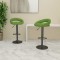 vidaXL Scaune de bar, 2 buc., verde deschis, catifea 333271