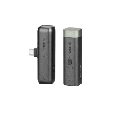 Sistem wireless Boya BY-WM3U cu Microfon lavaliera Transmitator si Receiver pentru USB Type-C foto
