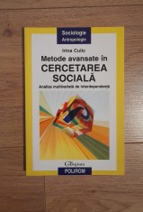 Metode avansate in cercetarea sociala. Analiza multivariata de interdependenta