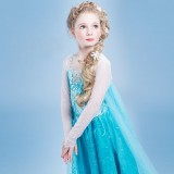 Rochie+ accesorii Elsa Frozen trena lunga petreceri tematice/aniversari