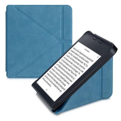 Husa pentru Kobo Libra 2, Piele ecologica, Albastru, kwmobile, 56576.78 foto