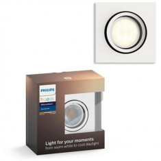 Spot LED Philips HUE Milliskin, patrat, GU10, 5.5W, 240V, 250 lumeni, A++, IP20, culoare alb foto