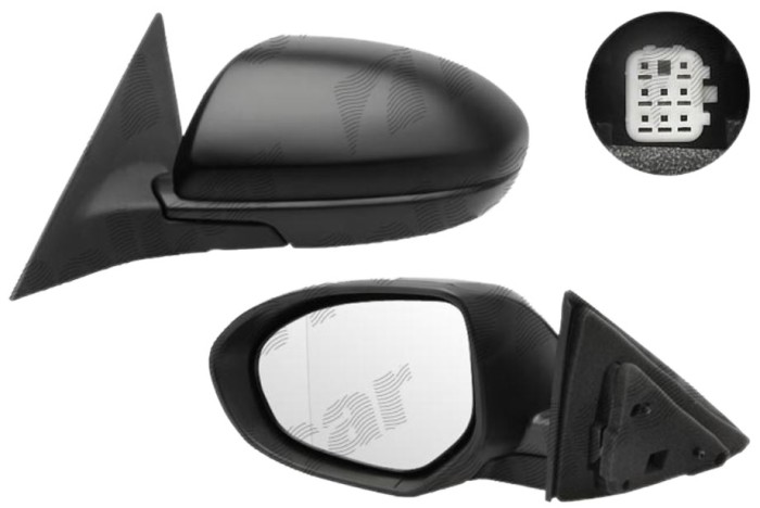 Oglinda exterioara Mazda 6 (Gh) 11.2007-12.2012 partea dreapta View Max convex carcasa prevopsita grunduita reglare electrica cu incalzire