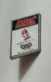 QW9 N5 34 - insigna - Tematica sport - Jocurile olimpice - Albertville - 1992, America de Nord