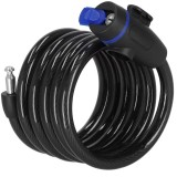 Lant antifurt bicicleta si trotineta, inchidere cheie, lungime 180 cm, Otel, Negru Household NewTrend