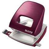 Perforator hartie 2 perforatii 30 coli metal Leitz series 5008 Perforator metalic Leitz Style NeXXt Series 5006 30 coli grena