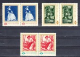 A11 TX9 1- 1967 - Reproduceri de arta - perechi de cate doua timbre, Nestampilat