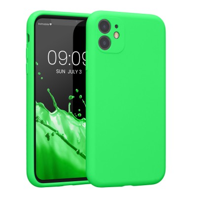 Husa kwmobile pentru Apple iPhone 11, Silicon, Verde, 59349.44 foto