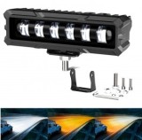 Proiector LED Auto 40W Alb-Galben 15.5cm, Offroad, ATV, Jeep, Camion, 10-80V, IP68, Aluminiu