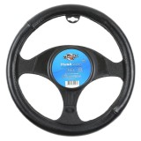 Husa volan auto Carmax, piele naturala, negru, D 37 - 41 cm