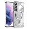 Husa MagSafe pentru Samsung Galaxy S21 FE 5G G990, Techsuit, Luxury Glitter, Argintie