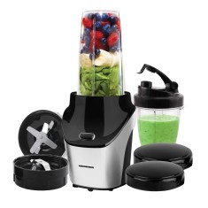 Blender sport Heinner HSB-T1000SS, 18000 RPM, 1 L, 0.45 L, Lame inox, Argintiu/Negru