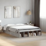VidaXL Cadru de pat, gri beton, 120x190 cm, lemn prelucrat 3280597