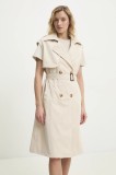 Answear Lab vesta femei, culoarea bej, de tranzitie, oversize