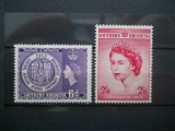 SOUTHERN RHODESIA 1953 2 EMISIUNI COMPLETE ELISABETA MH