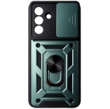 Husa spate TPU negru, plastic verde, inel, protectie camera, pentru Samsung Galaxy A56 5G